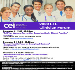 CEI at 2020 ETE Clinician Forum